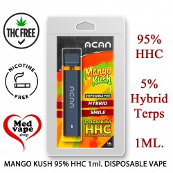 95% HHC MANGO KUSH 1ml DISPOSABLE VAPE - ACAN - MEDVAPE